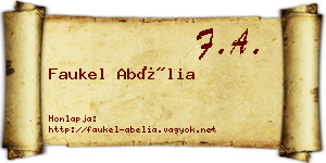 Faukel Abélia névjegykártya